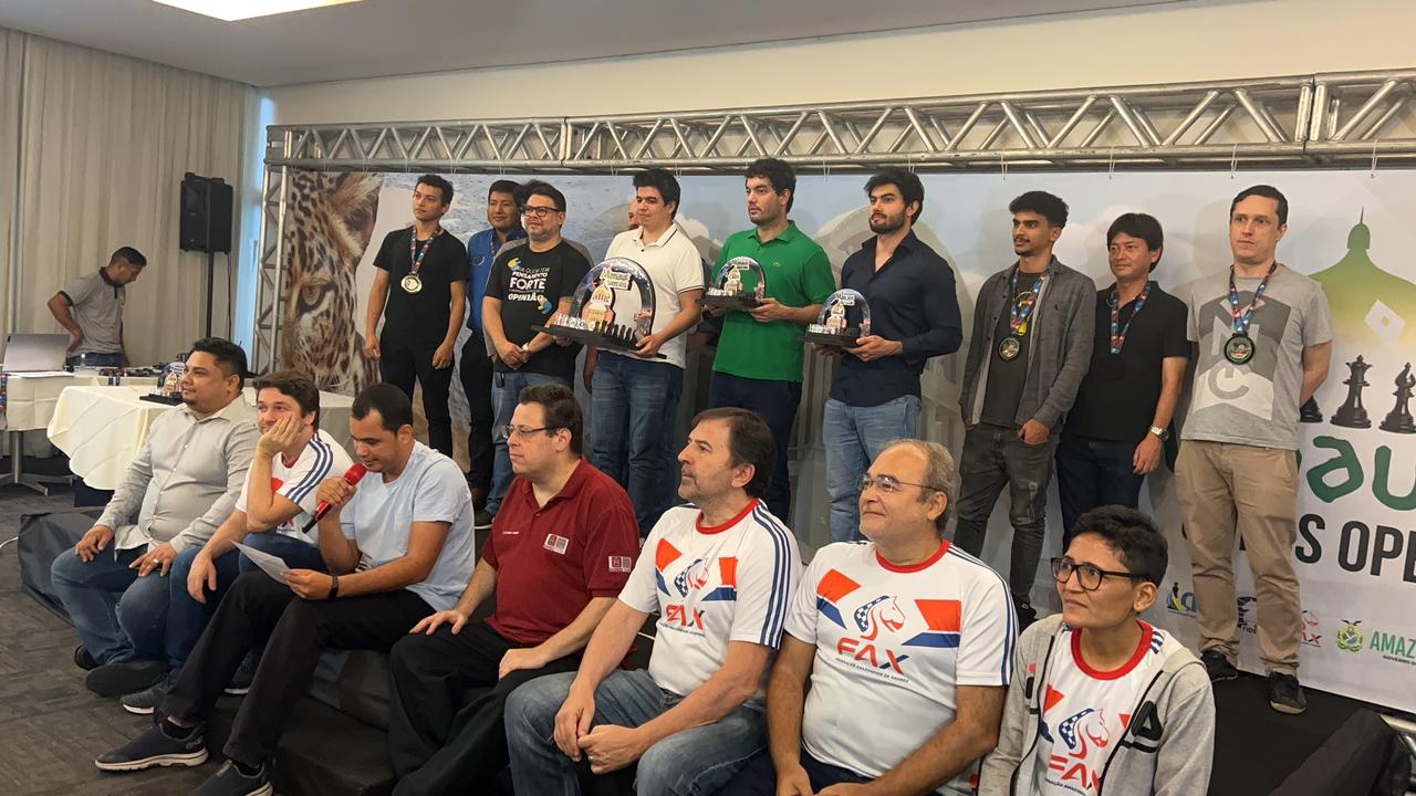 Manaus Chess Open encerra com pódio dominado por brasileiros