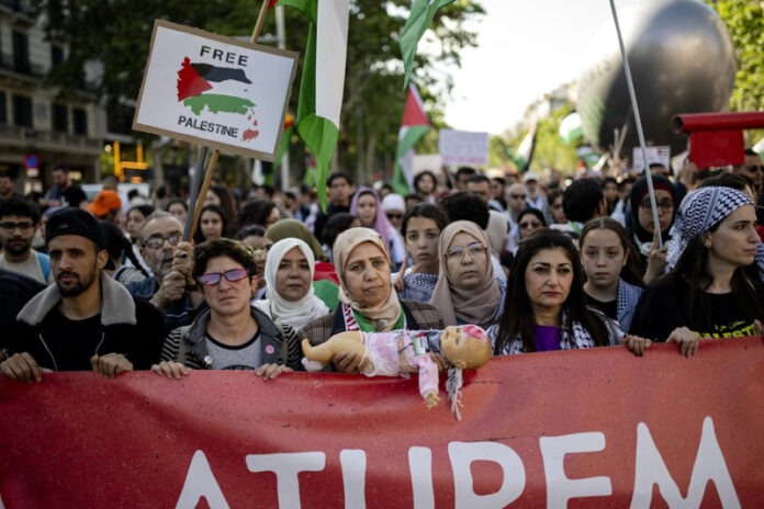 Protesto-em-favor-da-Palestina-na-Espanha(1)