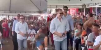 Ex-prefeito Edson Mendes é recebido com coro de “Radinho” em inauguração do porto de Barcelos