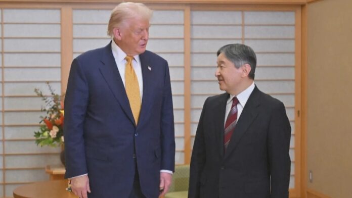 Trump se encontra com o imperador do Japão em Tóquio