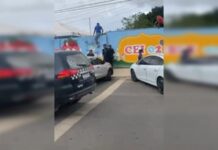 Homem em surto invade escola pública de Planaltina. Veja vídeo