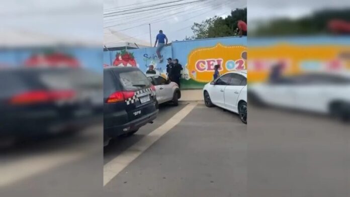 Homem em surto invade escola pública de Planaltina. Veja vídeo