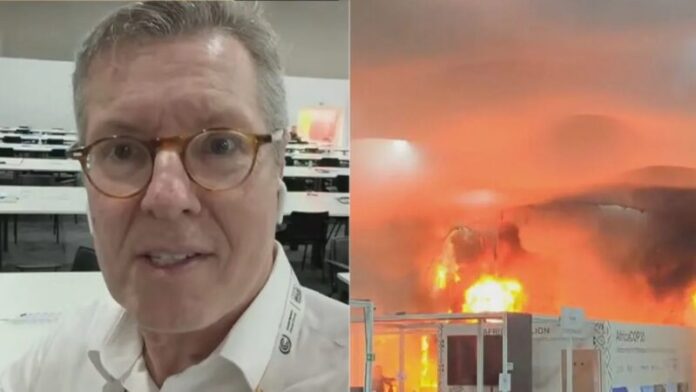 Incêndio na COP_ Pessoas deixaram notebooks e comida, relata Márcio Gomes