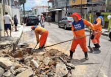 Prefeitura de Manaus recupera rede de drenagem profunda no bairro São Francisco