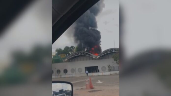 Vídeo_ Incêndio atinge proximidades do aeroporto de Belém, no Pará