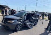 Homem morre em acidente entre carro de aplicativo e micro-ônibus na Zona Norte de Manaus