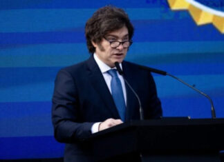 Milei posta imagem que mostra Brasil como favela e Argentina futurista