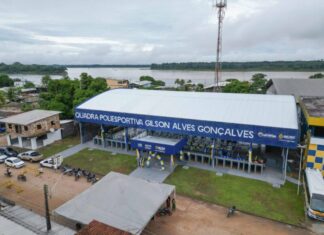 No aniversário de Novo Aripuanã, Governo do Amazonas inaugura revitalização da quadra poliesportiva do município