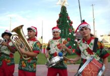 Parque Rio Negro abre programação natalina com noite de música, brincadeiras e chegada do Papai Noel