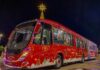 Carreata Natalina do transporte coletivo leva magia, luzes e solidariedade pelas ruas de Manaus