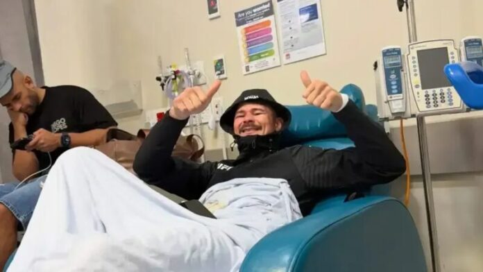 Lutador brasileiro fratura os dois pés durante disputa por cinturão no UFC