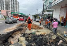 Prefeitura de Manaus recupera drenagem na Constantino Nery após danos causados por descarte irregular de lixo