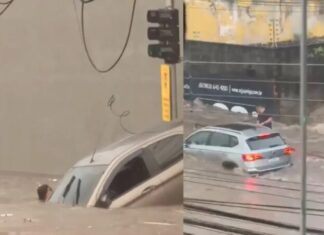 Vídeo: Bombeiros resgatam pessoas ilhadas após forte temporal em Guarulhos