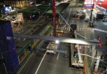 Nova passarela da avenida Torquato Tapajós entra em fase de implantação de vigas