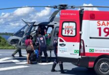 Helicóptero da Marinha salva criança com crise asmática em comunidade ribeirinha de Manaus