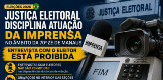 Justiça eleitoral disciplina atuação da imprensa no âmbito da 70ª ZE de Manaus; entrevista com o eleitor está proibida