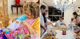 Alcione e Zeca Pagodinho celebram São Cosme e Damião com distribuição de doces
