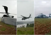 Helicóptero da FAB realiza pouso de segurança em plantação de milho no Paraná