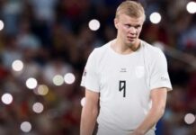 Haaland dá sinais de desgaste e preocupa a Noruega por excesso de jogos